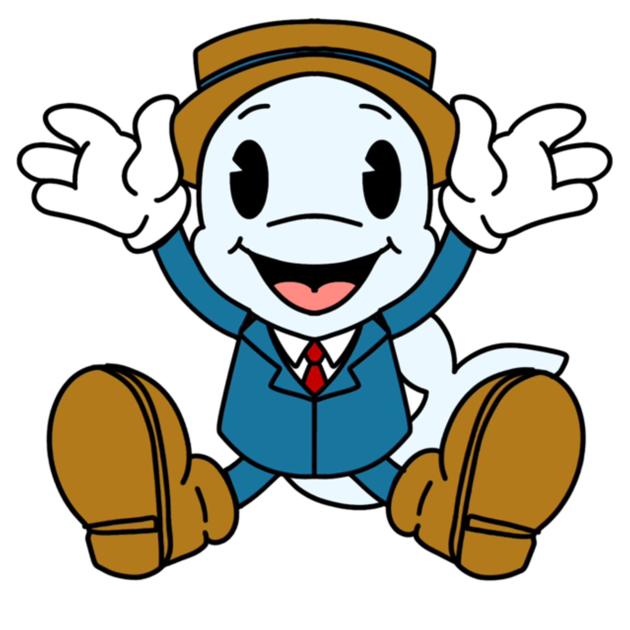Gathered Mascot Happy